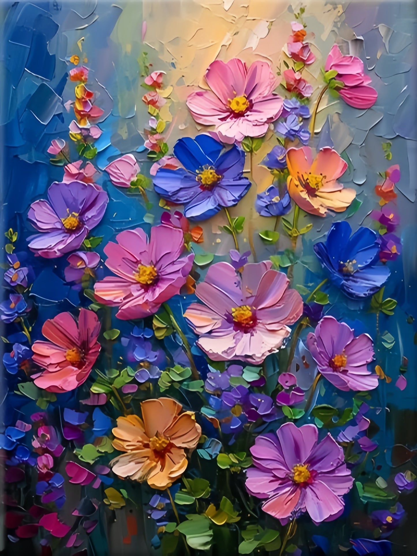 Paint by Numbers Kit 3D Flowers