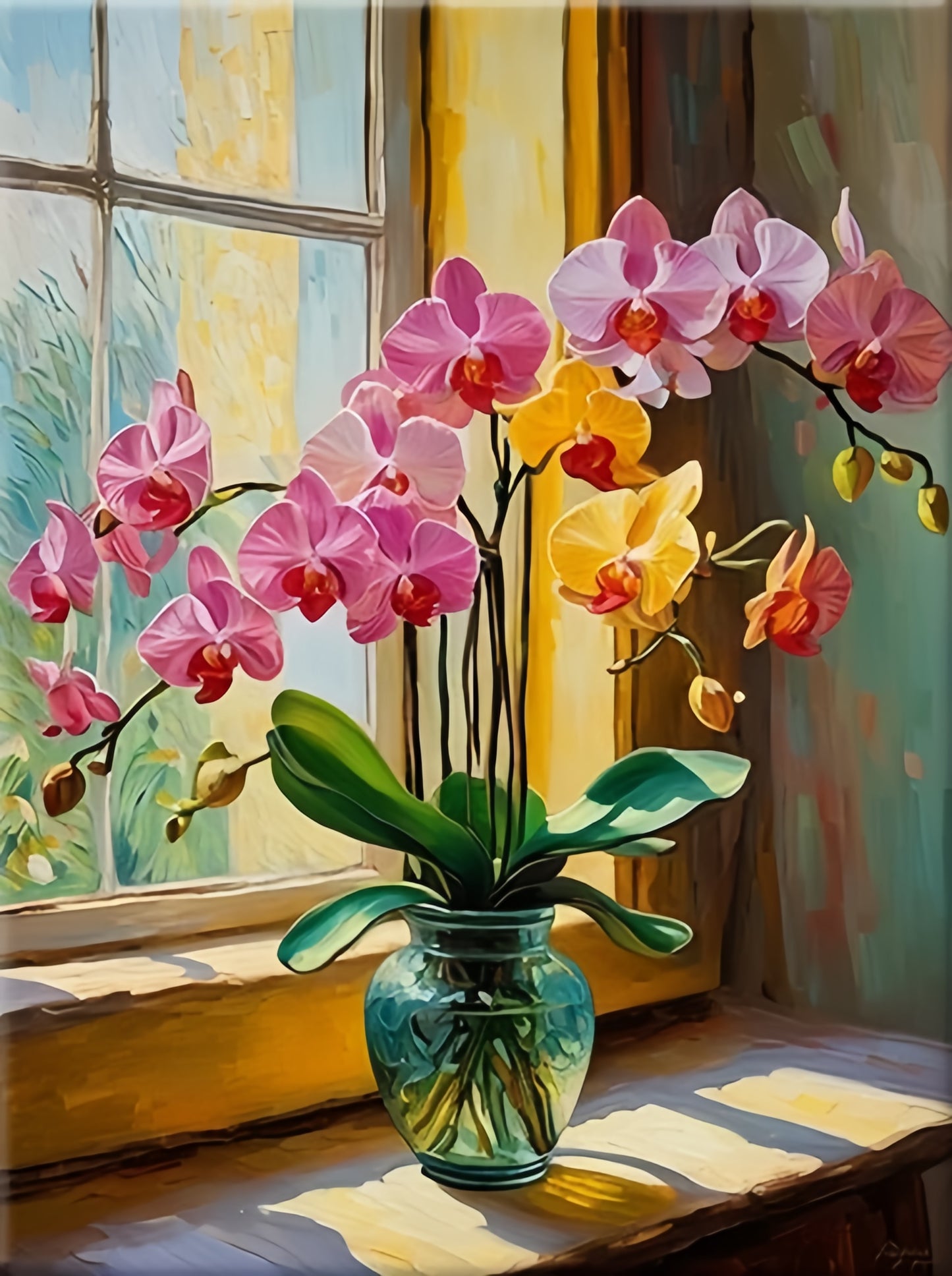 Paint by Numbers Kit Flowers By The Window