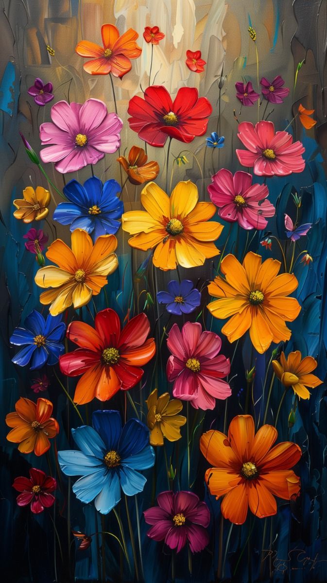 Paint by Numbers Kit Colorful Flowers