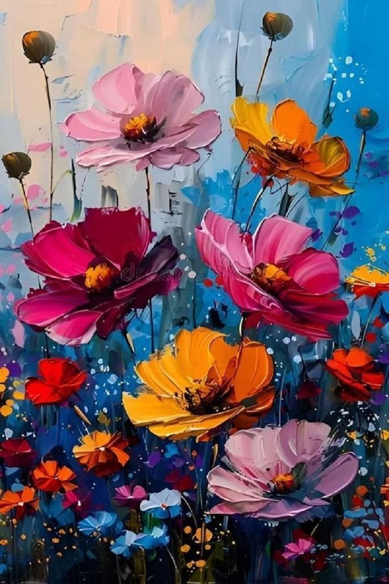 Paint by Numbers Kit 3D Flowers