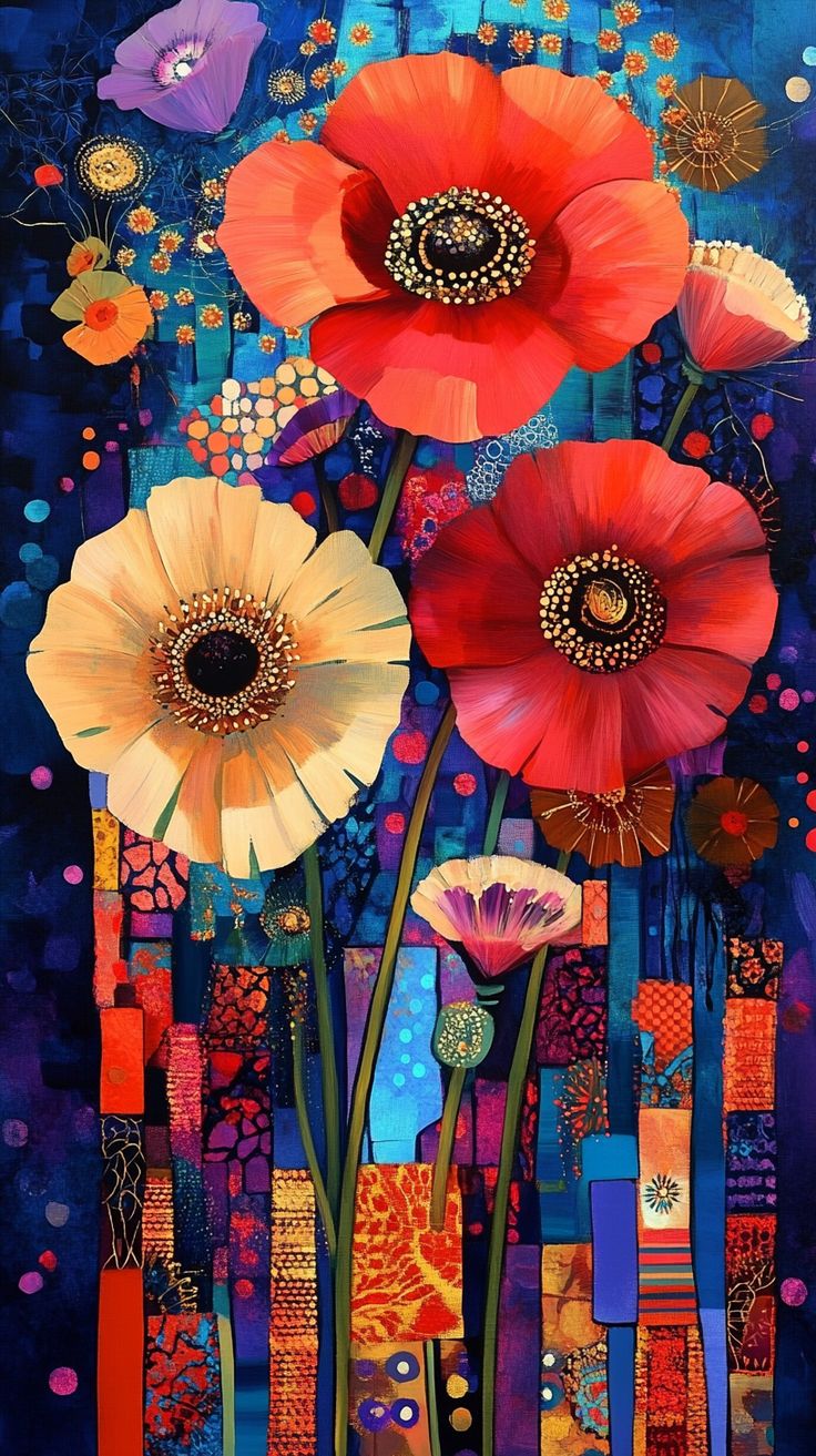 Paint by Numbers Kit Abstract Flowers