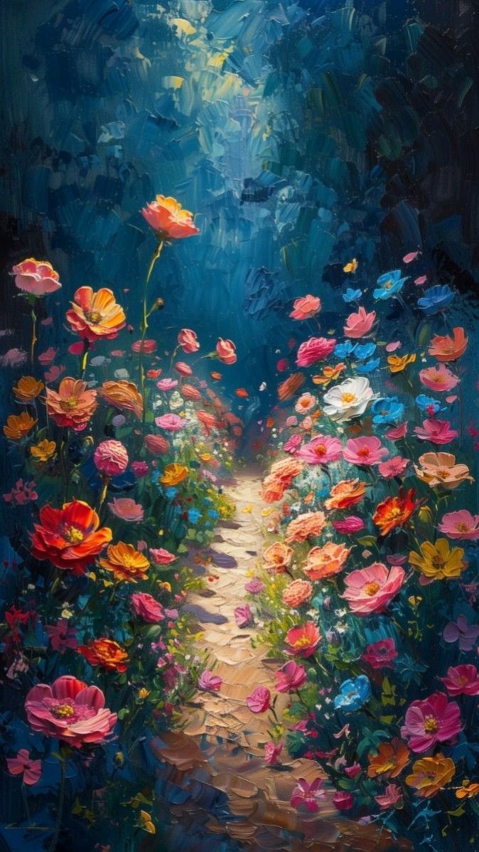 Paint by Numbers Kit Flowers Road