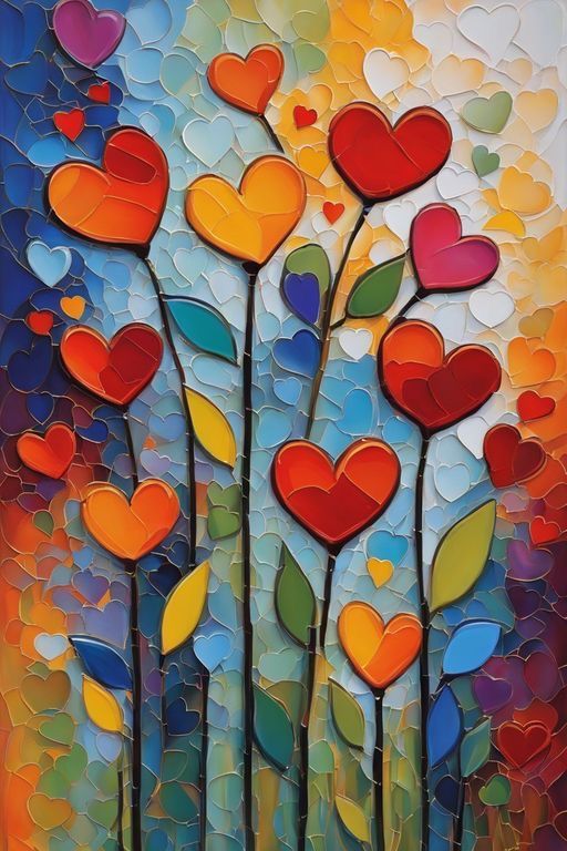 Paint by Numbers Kit Colorful Heart
