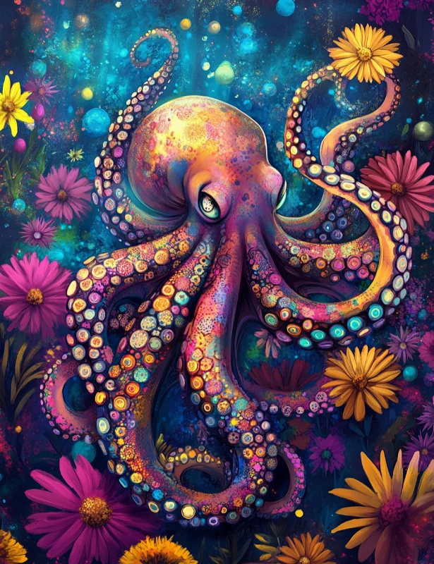 Paint by Numbers Kits Abstract Fantasy Octopus