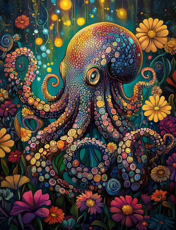Paint by Numbers Kits Abstract Fantasy Octopus