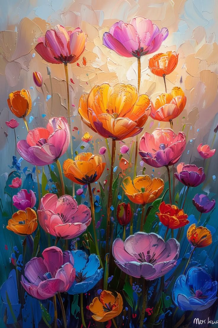 Paint by Numbers Kit 3D Flowers