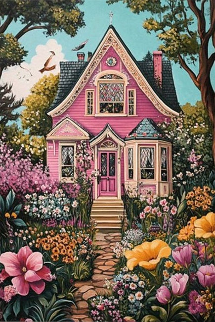 Paint by Numbers Kit Garden House