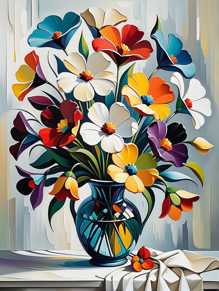 Paint by Numbers Kits 3D Flowers