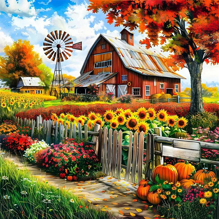 Paint by Numbers Kit Garden House