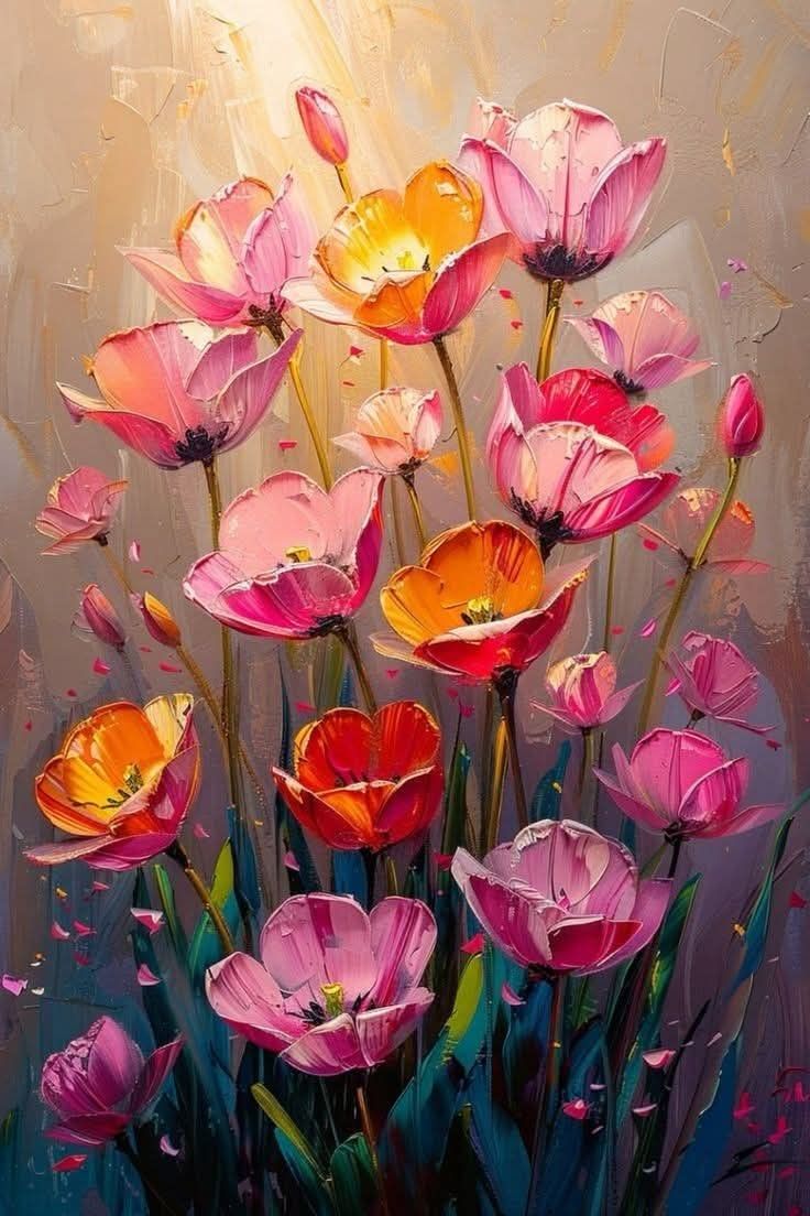 Paint by Numbers Kit 3D Appearance Flowers