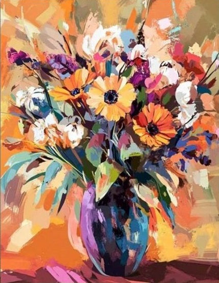 Paint by Numbers Kits Abstract Flowers