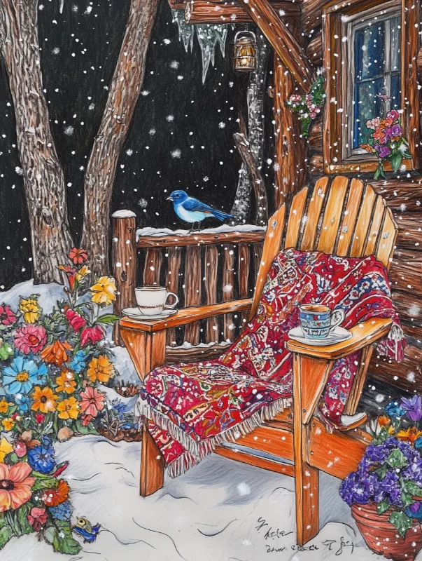 Paint by Numbers Kits Snowy Night
