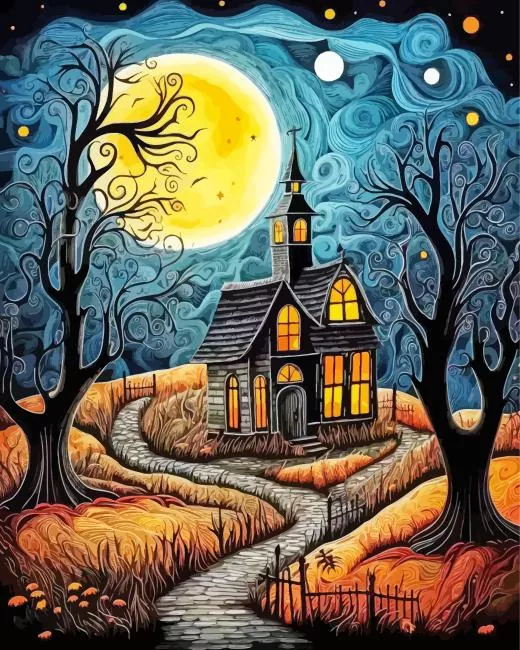 Paint by Numbers Kits Abstract Town Landscape