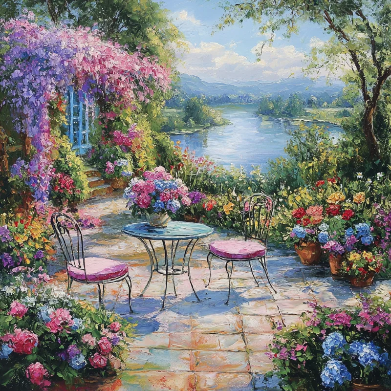 Paint by Numbers Kit Garden House