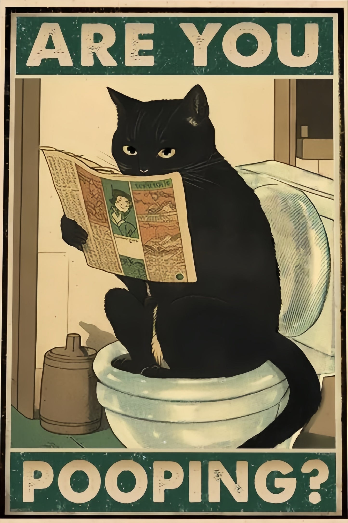 Paint by Numbers Kit Cat Poster