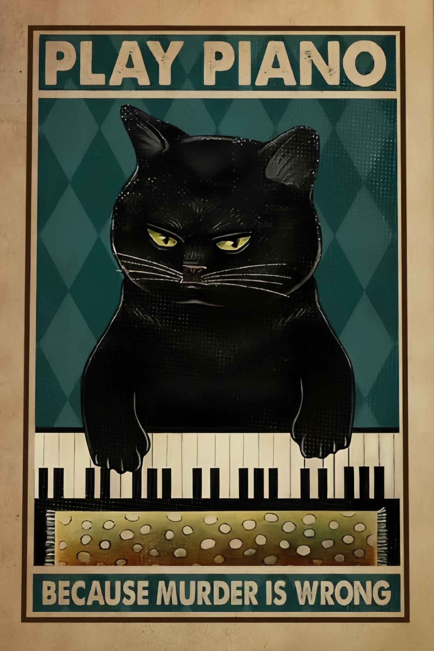 Paint by Numbers Kit Cat Poster
