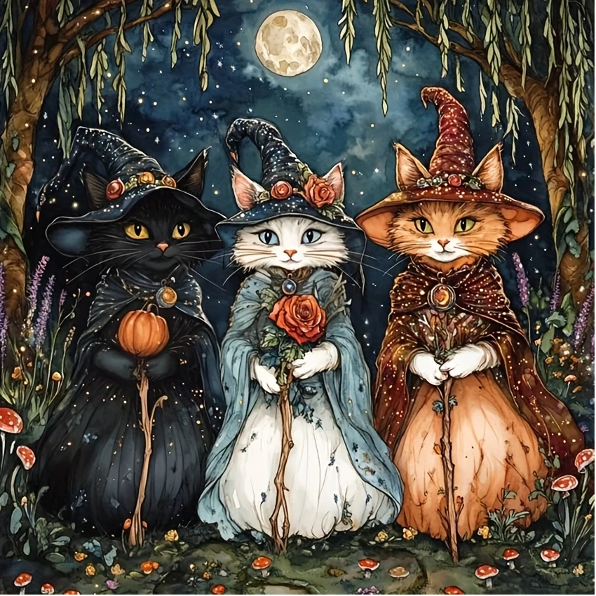 Paint by Numbers Kit Three Cats