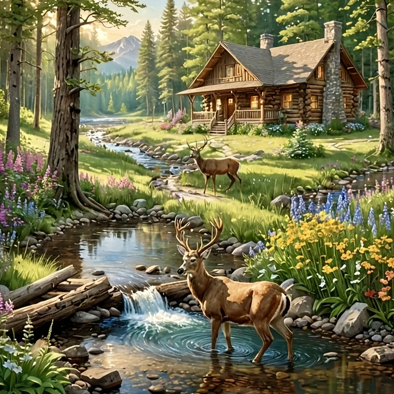 Paint by Numbers Kit Deer In The Forest