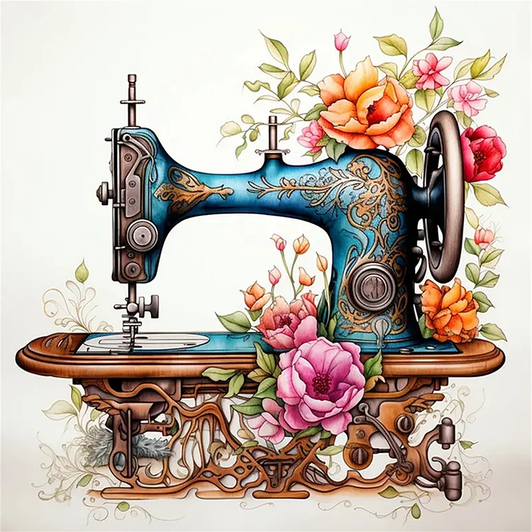 Paint by Numbers Kit Sewing Machine