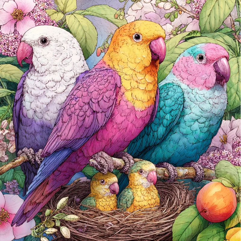 Paint by Numbers Kit Colored Bird