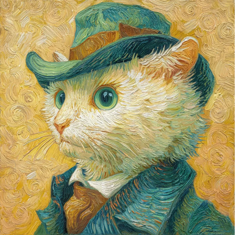 Paint by Numbers Kit Cat Self Portrait