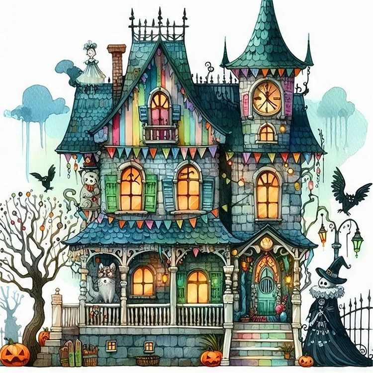 Paint by Numbers Kit Terror Castle