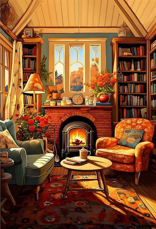 Paint by Numbers Kit Cosy Room