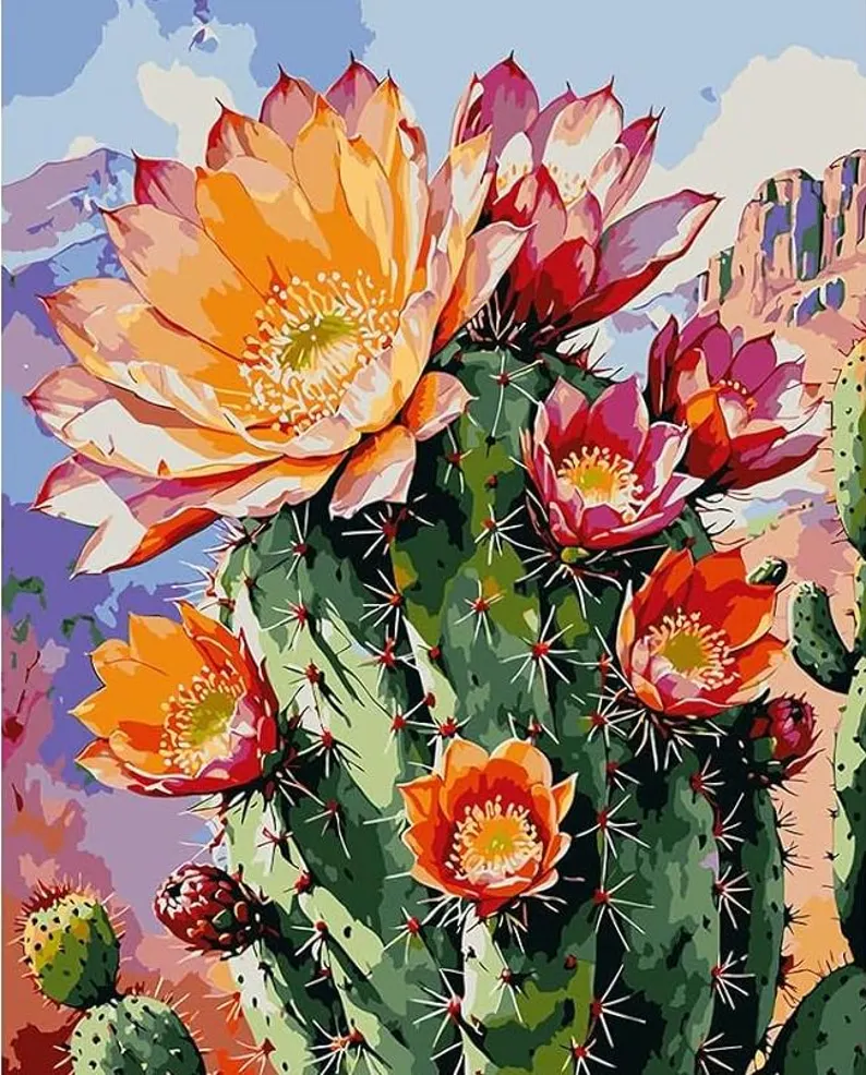 Paint by Numbers Kits Abstract Flowers