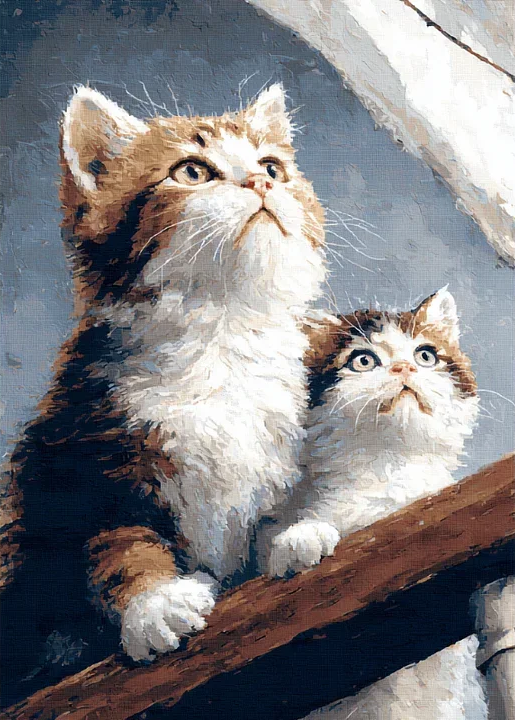 Paint by Numbers Kit Two Cats