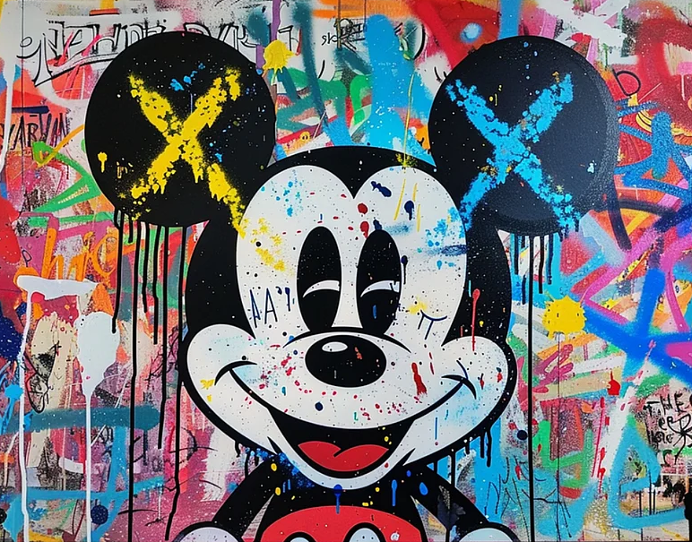 Paint by Numbers Kits Abstract Colorful Mickey