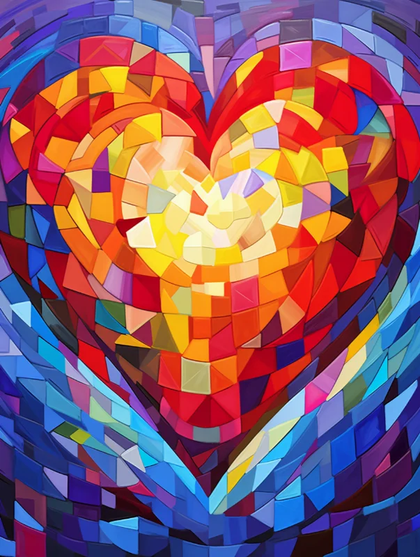 Paint by Numbers Kits Colourful Heart