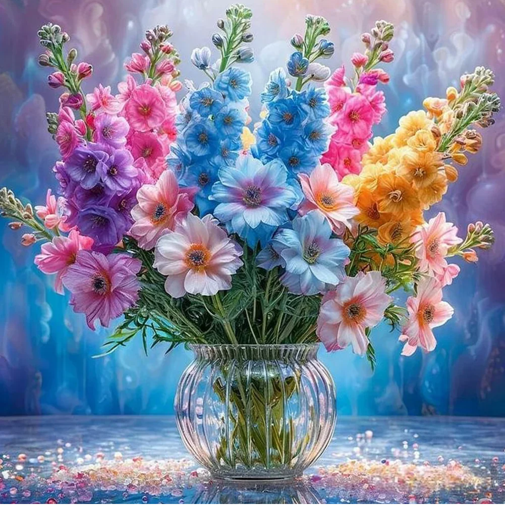 Paint by Numbers Kit Colourful Flowers