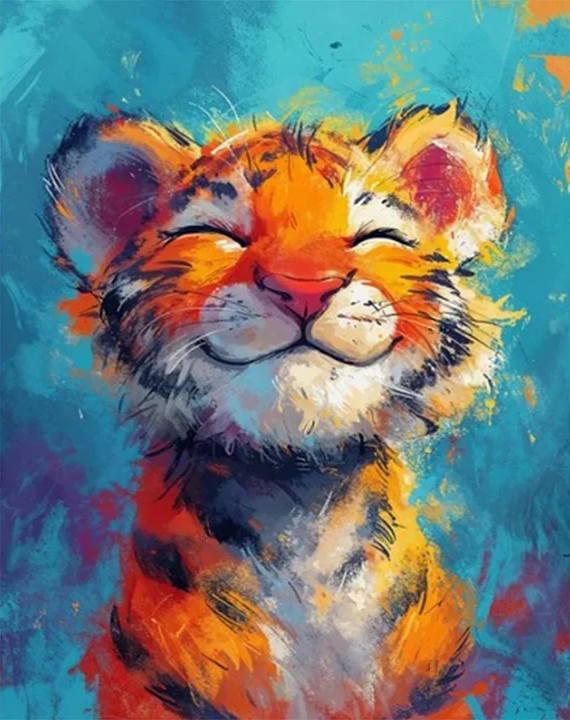 Paint by Numbers Kits Little Tiger