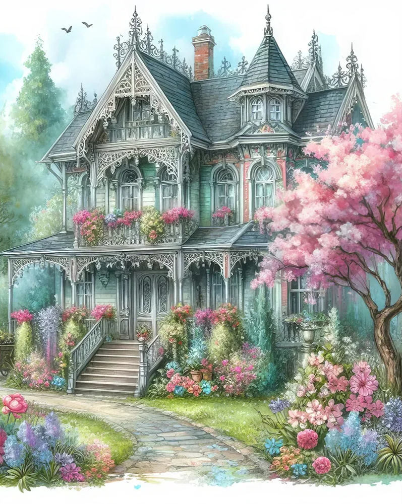 Paint by Numbers Kits Garden House