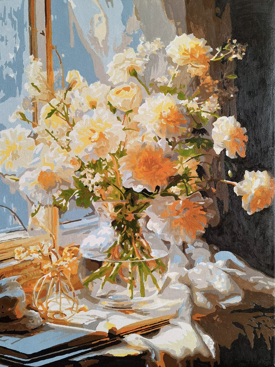 Paint by Numbers Kit Flowers On The Windowsill