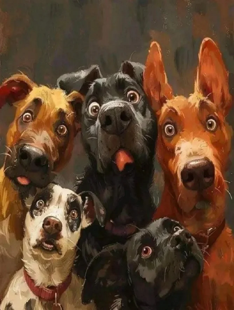Paint by Numbers Kits Cute Puppies