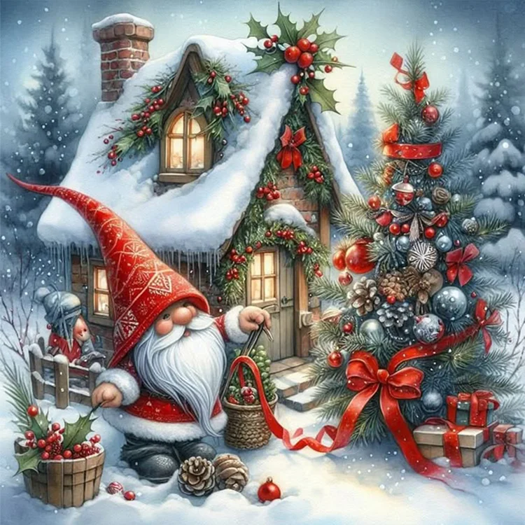 Paint by Numbers Kit Christmas Gnome