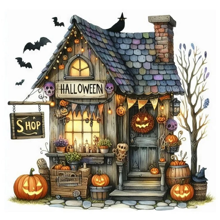 Paint by Numbers Kit Halloween House