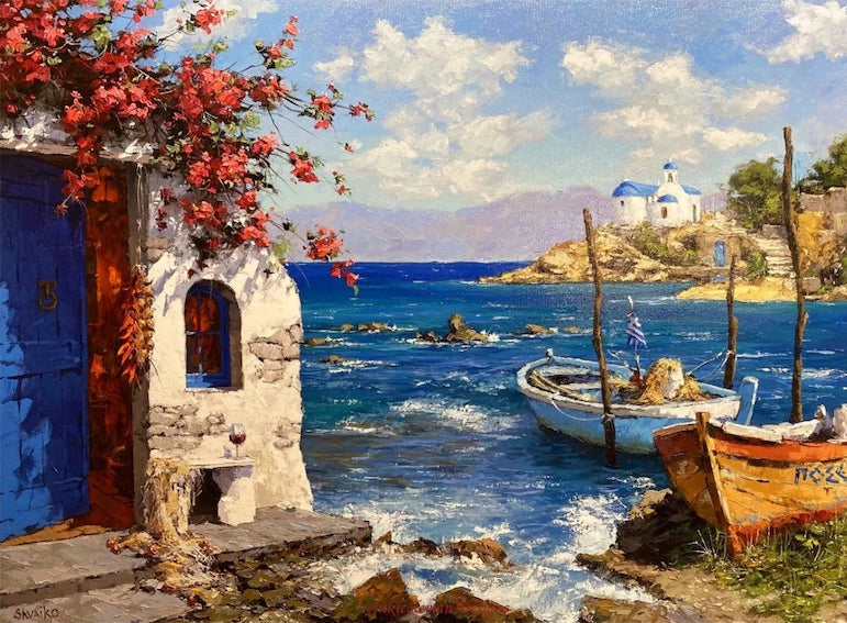 Paint by Numbers Kits Seaside Cabin