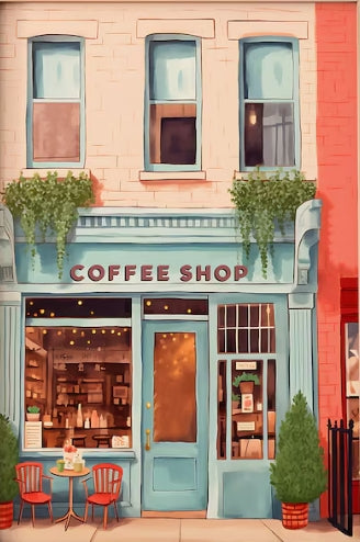 Paint by Numbers Kit Coffee Shop