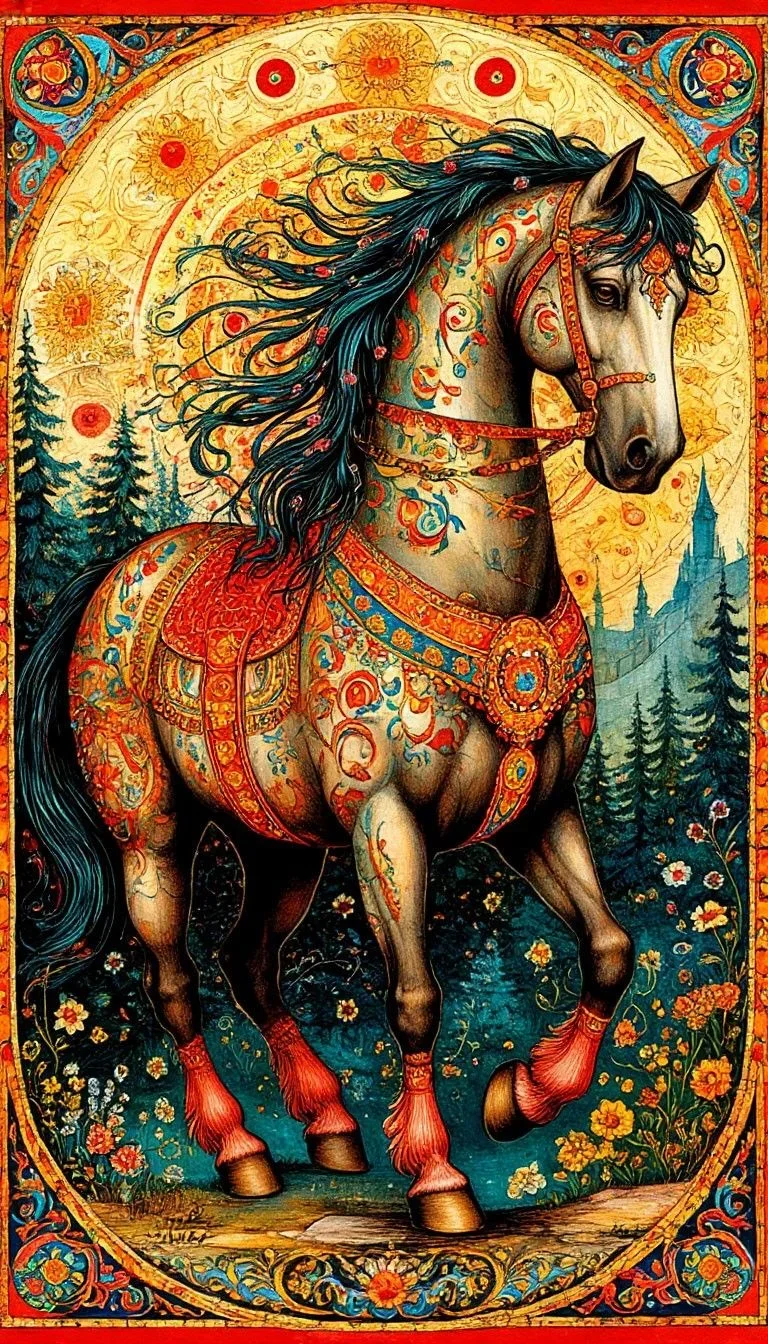 Paint by Numbers Kit Colourful Horse