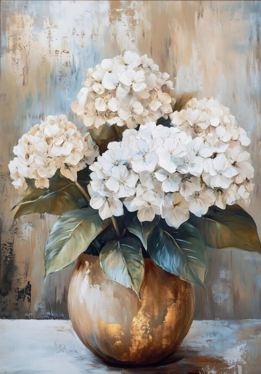 Paint by Numbers Kit White Flowers