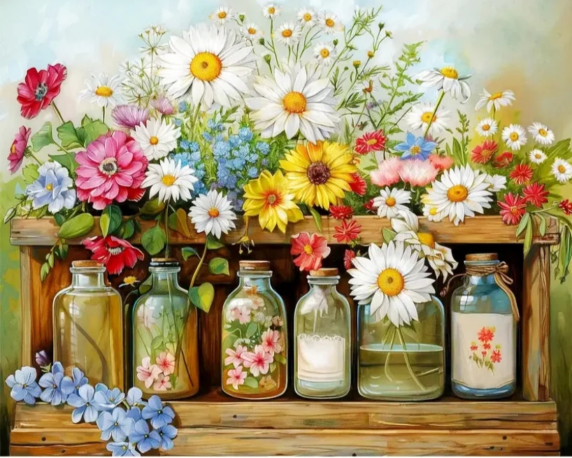 Paint by Numbers Kits Beautiful Colorful Flowers