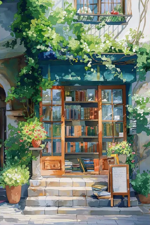 Paint by Numbers Kit Street Bookstore