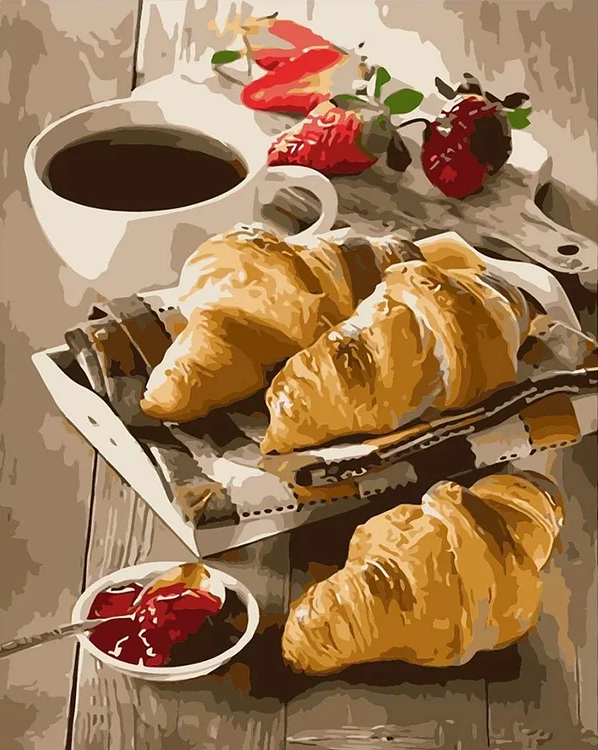 Paint by Numbers Kits Coffee And Bread