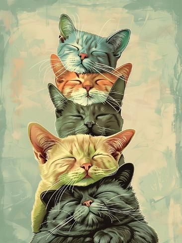 Paint by Numbers Kits Cute Cats