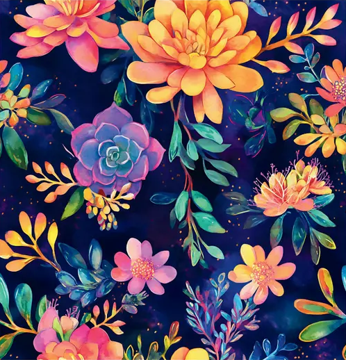 Paint by Numbers Kit Colorful Flowers