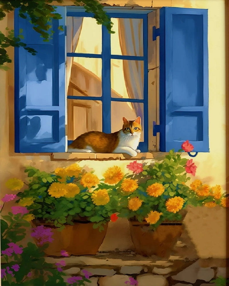 Paint by Numbers Kits Cat On The Window
