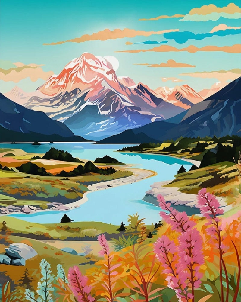 Paint by Numbers Kits Mountain Scenery