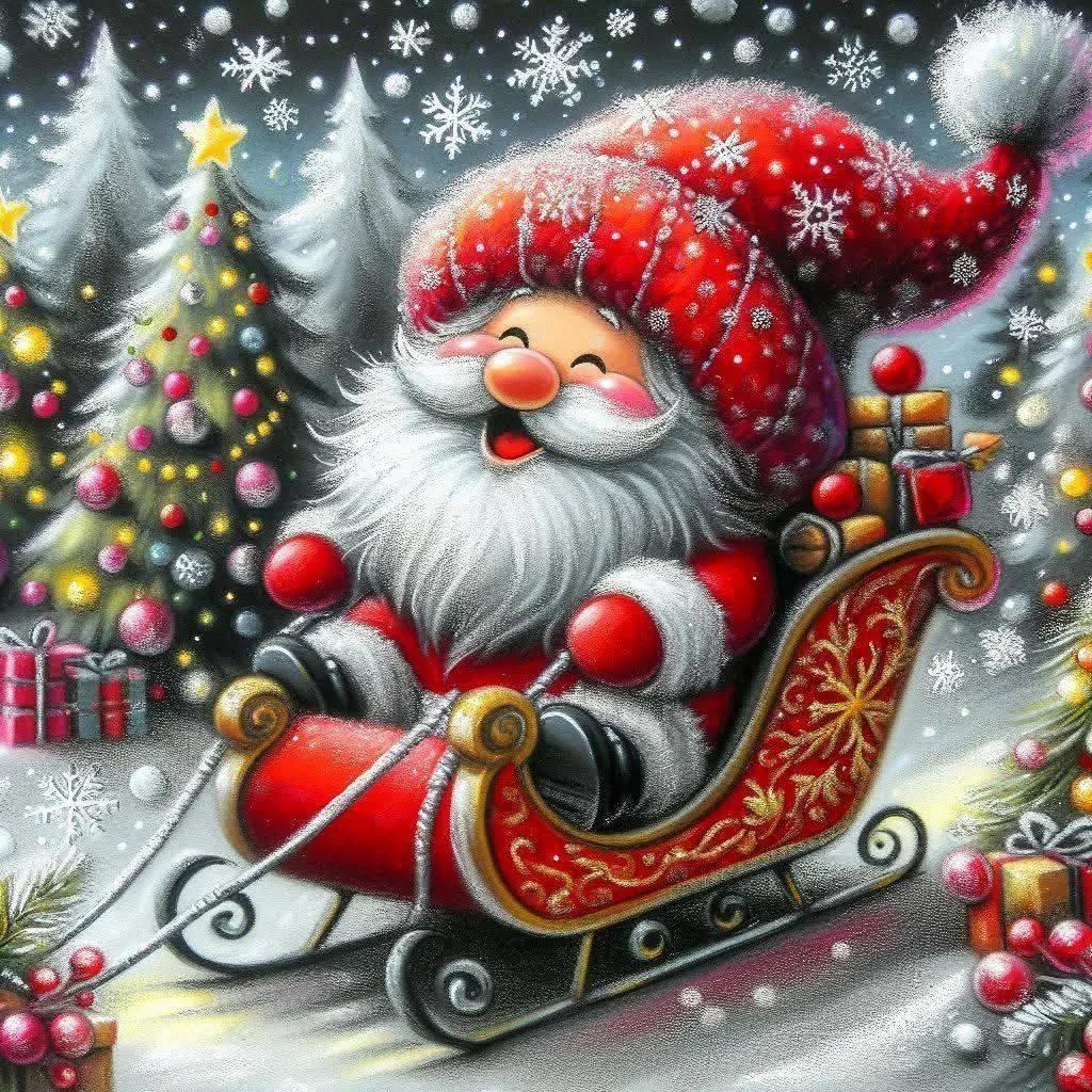 Paint by Numbers Kit Christmas Goblin